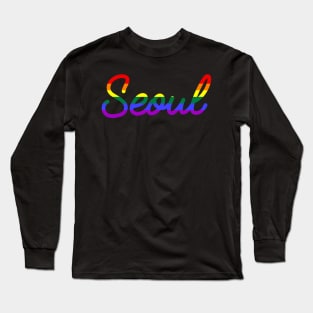 Seoul Pride Parade LGBT Rainbow Flag Long Sleeve T-Shirt